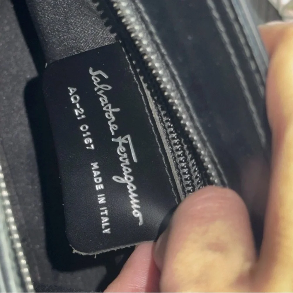 Salvatore Ferragamo Wanda Black Satchel with Silver Accents - Picture 3 of 8